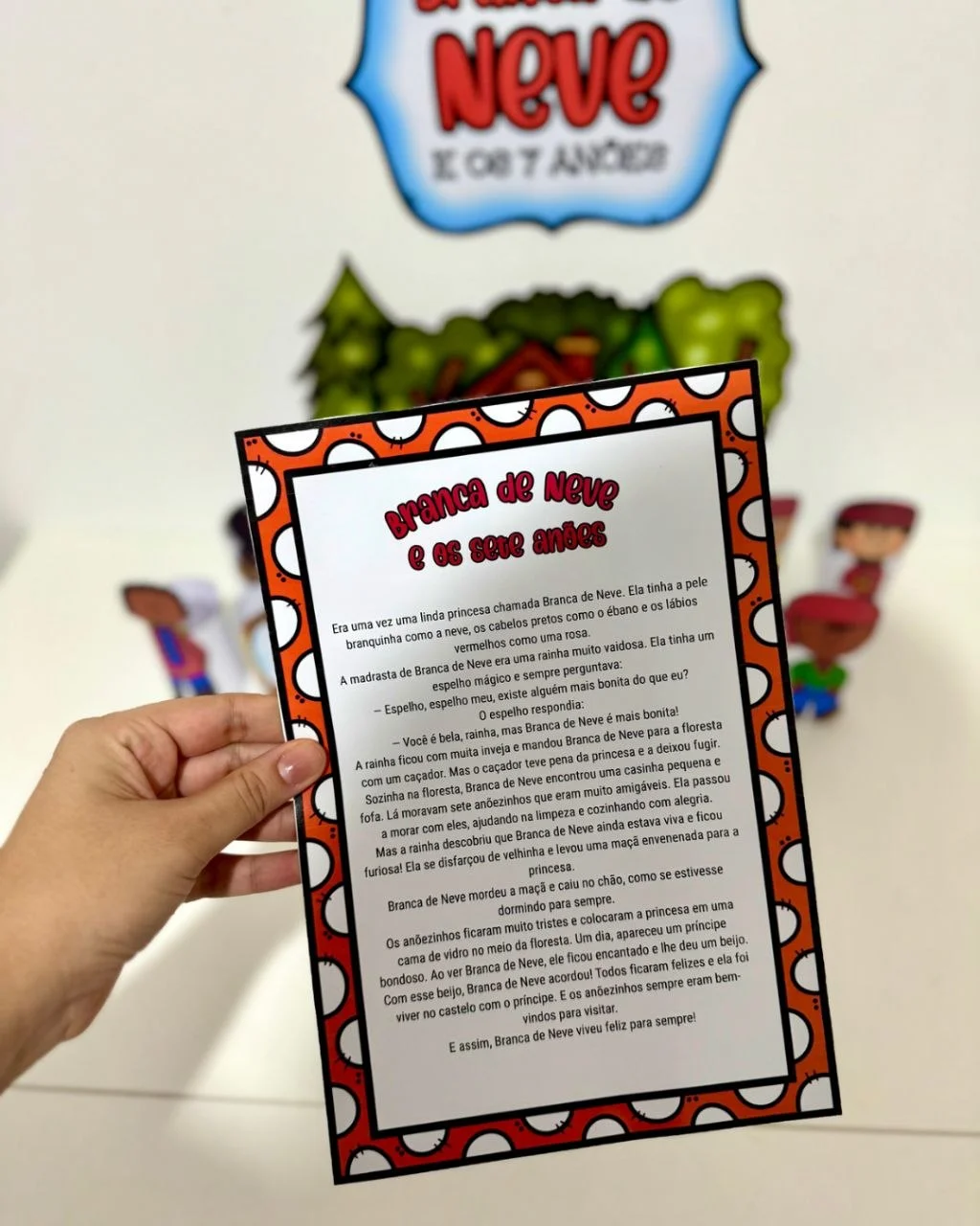 Kit Branca de Neve 3D - Atividade lúdica — amostra 3: Para trabalhar diversas habilidades com crianças da Educação Infantil