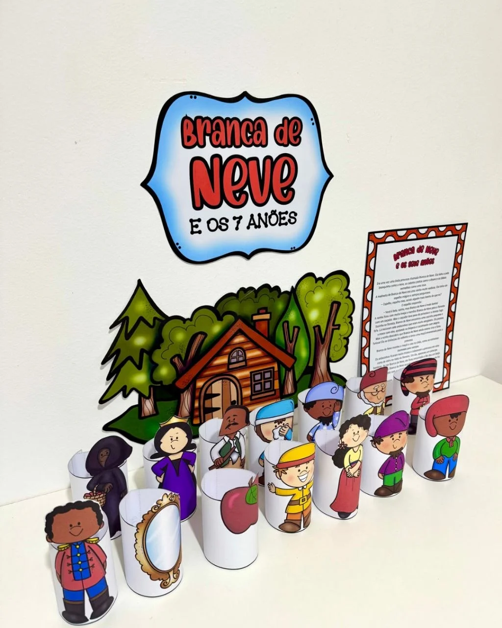 Kit Branca de Neve 3D - Atividade lúdica — amostra 4: Para trabalhar diversas habilidades com crianças da Educação Infantil