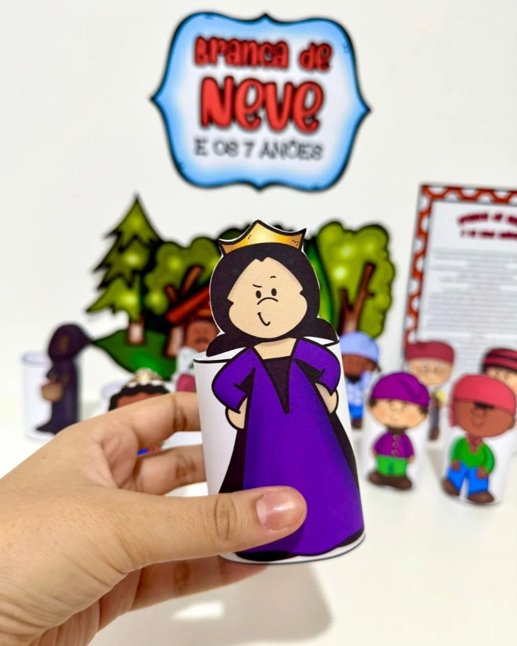 Kit Branca de Neve 3D - Atividade lúdica — amostra 5: Para trabalhar diversas habilidades com crianças da Educação Infantil