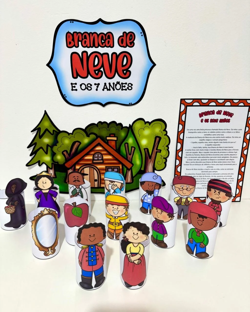 Kit Branca de Neve 3D - Atividade lúdica — amostra 6: Para trabalhar diversas habilidades com crianças da Educação Infantil