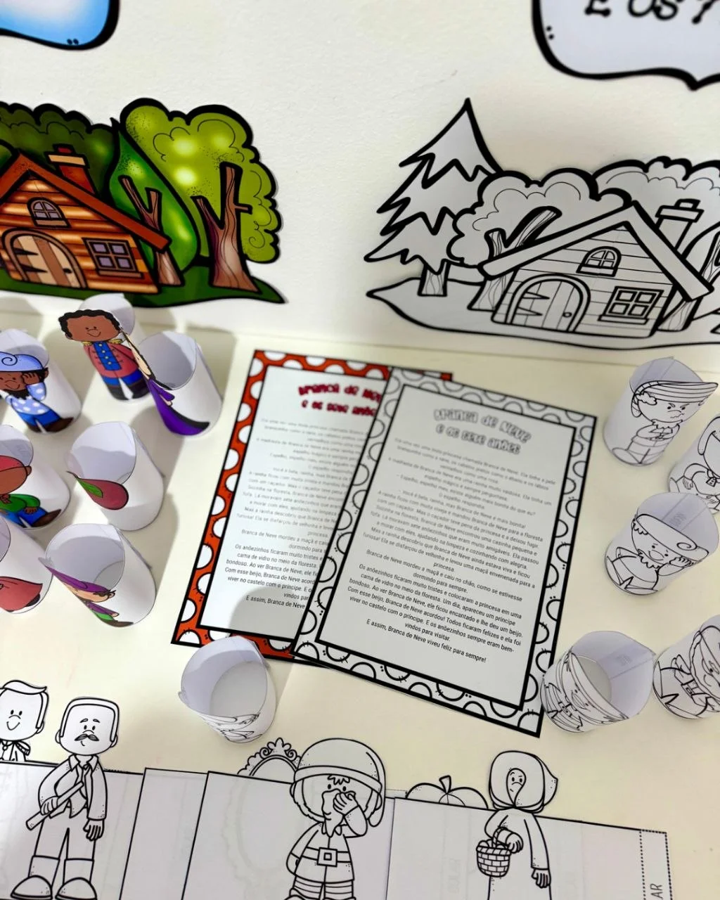 Kit Branca de Neve 3D - Atividade lúdica — amostra 7: Para trabalhar diversas habilidades com crianças da Educação Infantil