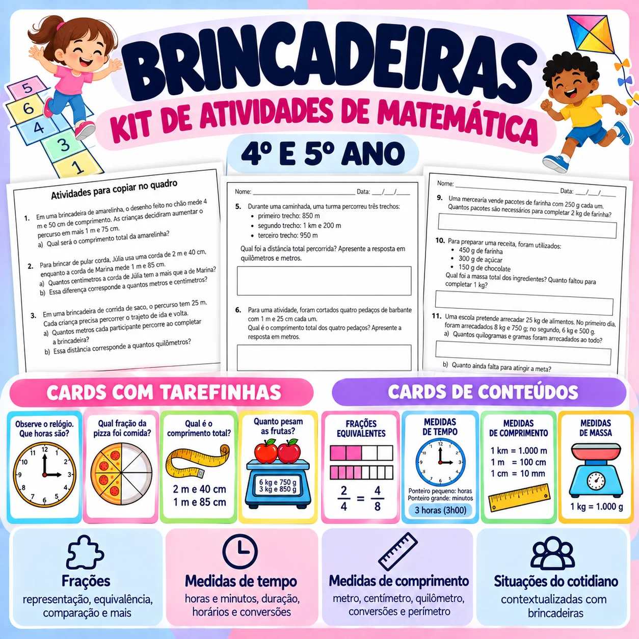 Kit Brincadeiras com Matemática | 4º e 5º Ano — capa do material