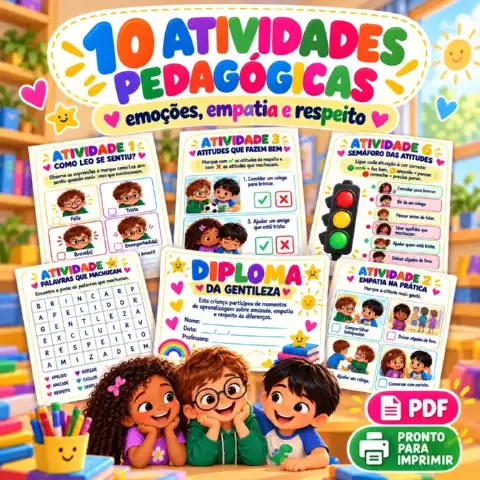 Kit Bullying na Educação Infantil – Livro Leo + 10 Atividades em PDF — amostra 2: PDF 1 – Livro Infantil Ilustrado