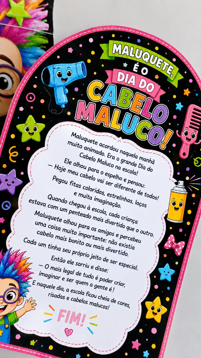 Kit Cabelo Maluco – Dia Do Cabelo Maluco Em PDF! — amostra 4: ✨ IDEAL PARA