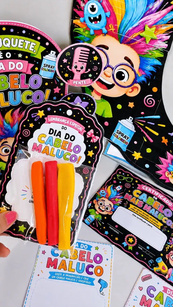 Kit Cabelo Maluco – Dia Do Cabelo Maluco Em PDF! — amostra 5: ✔ Dia do Cabelo Maluco ✔ Educação Infantil ✔ Anos Iniciais ✔…