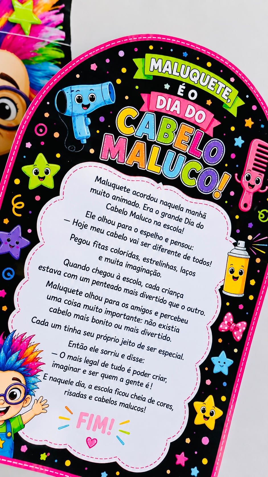 Kit Cabelo Maluco em PDF: Atividades para Dia das Crianças — amostra 5: Celebre o Dia do Cabelo Maluco com criatividade