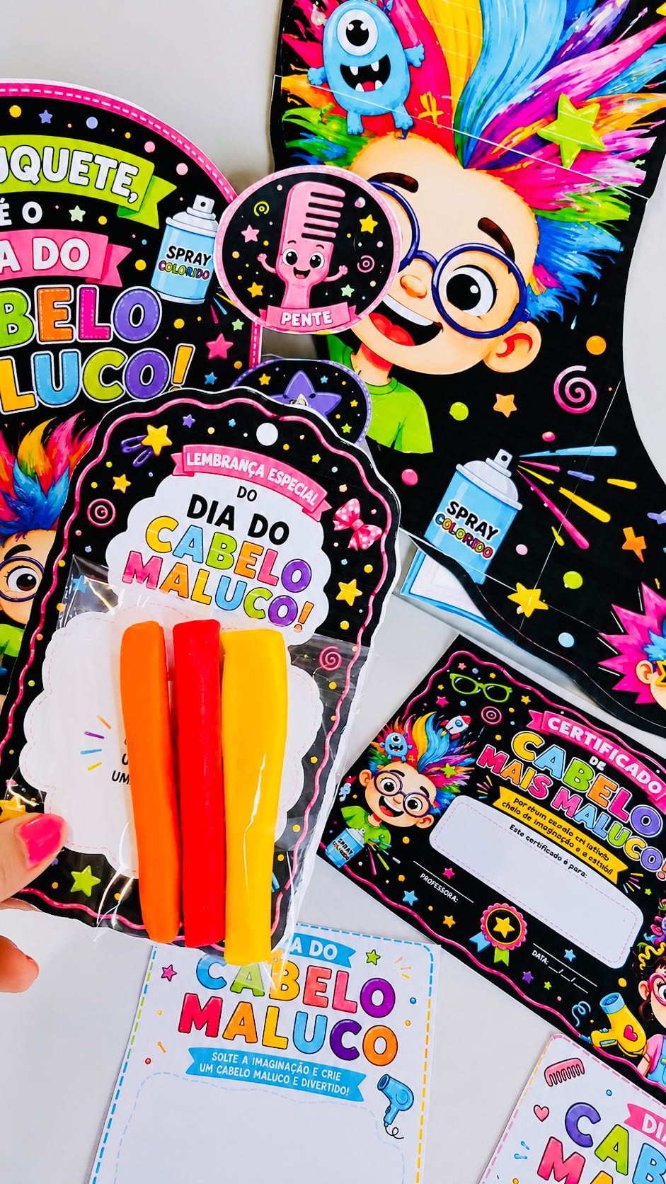 Kit Cabelo Maluco em PDF: Atividades para Dia das Crianças — amostra 7: Celebre o Dia do Cabelo Maluco com criatividade