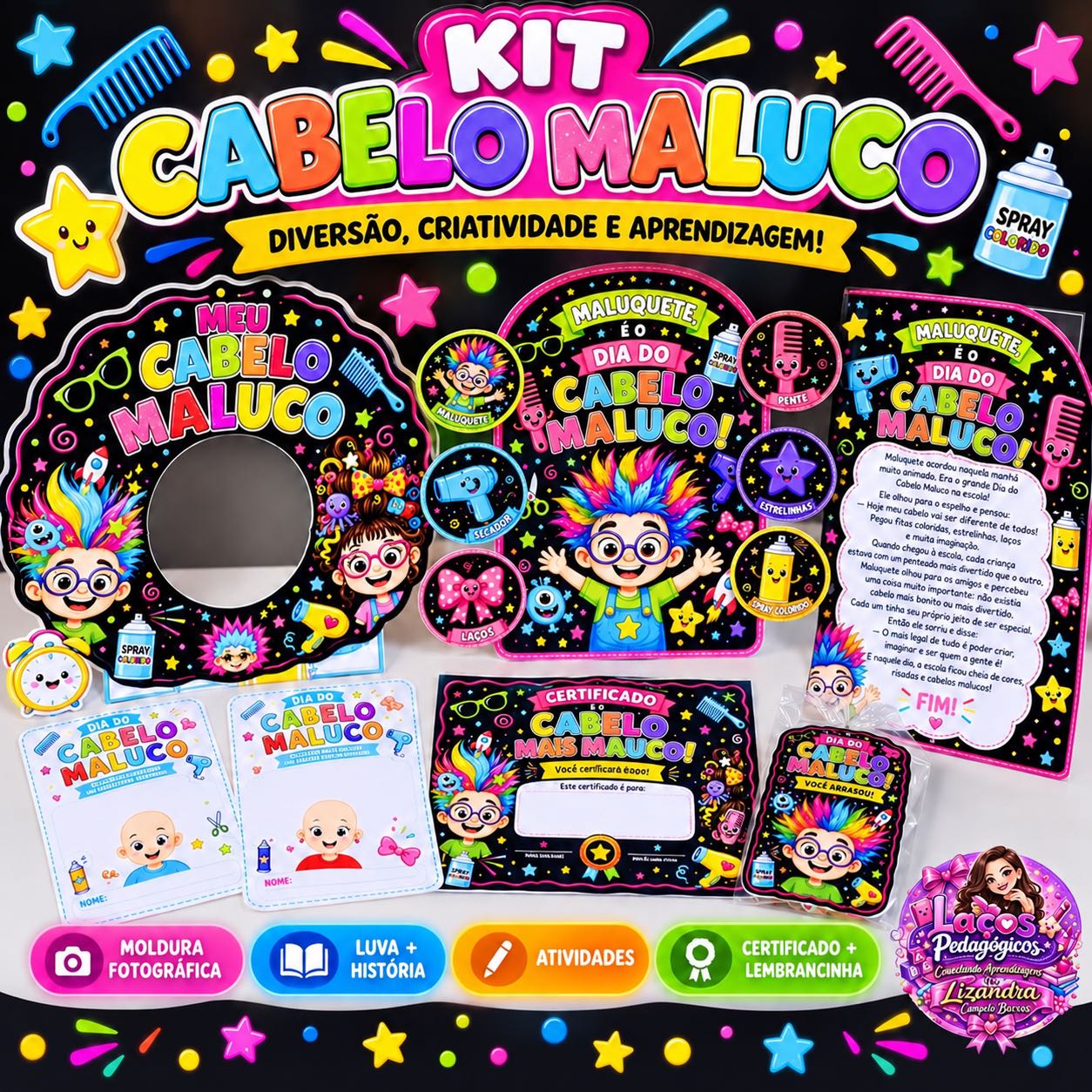 Kit Cabelo Maluco em PDF: Atividades para Dia das Crianças — História para Educação Infantil: Celebre o Dia do Cabelo…