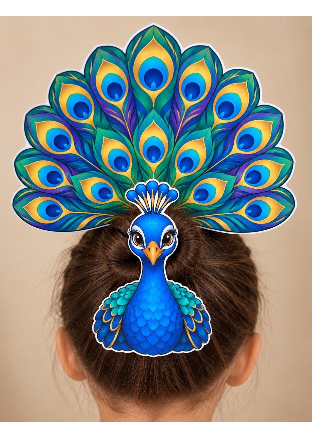 Kit Cabelo Maluco para Imprimir: Borboleta, Pavão, Polvo e Sorvete — amostra 1: Kit cabelo maluco em PDF com 4 modelos…