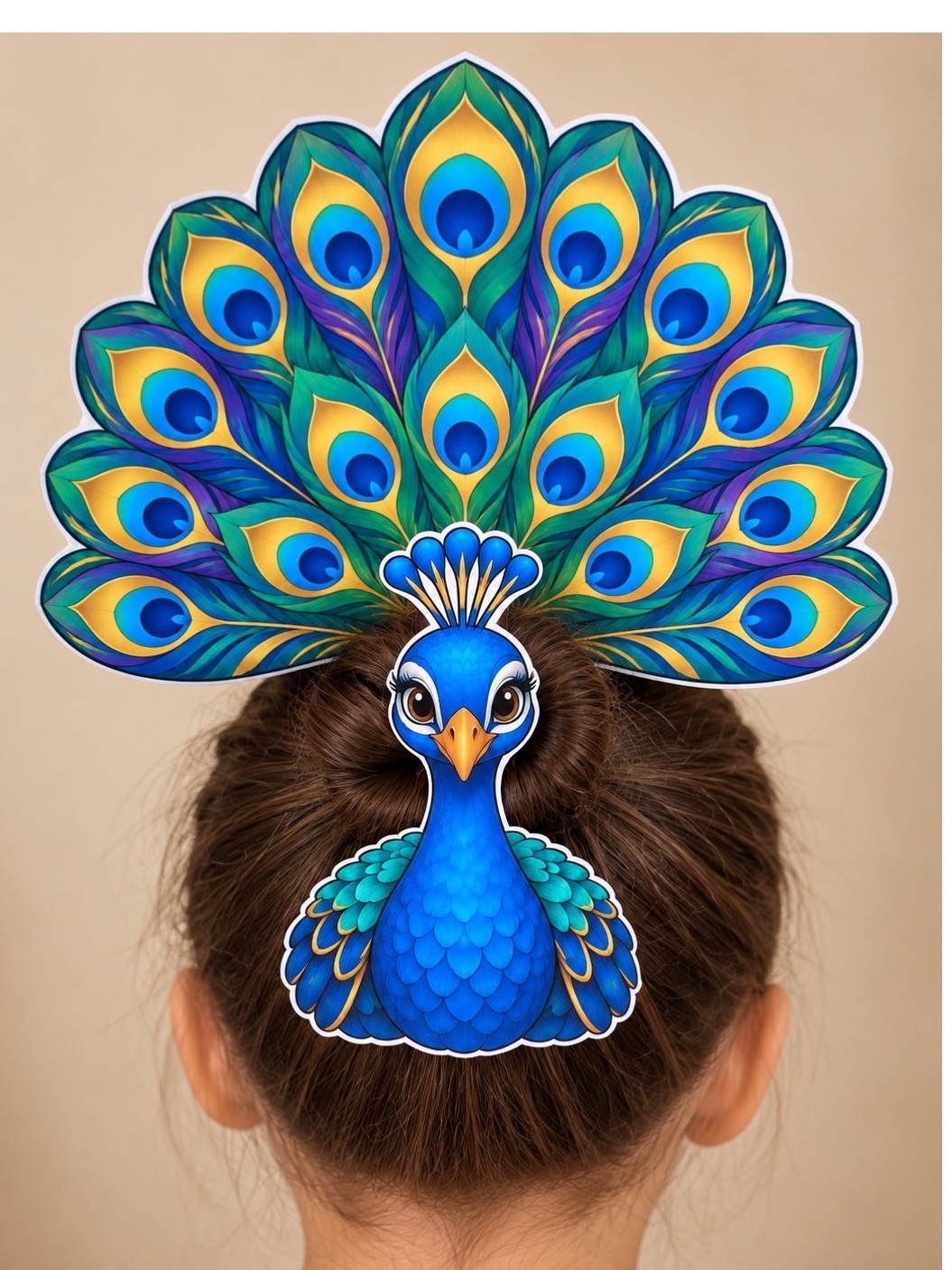 Kit Cabelo Maluco para Imprimir: Borboleta, Pavão, Polvo e Sorvete — amostra 3: Kit cabelo maluco em PDF com 4 modelos…