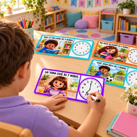 Kit cada momento tem sua hora: Atividade horas anos — amostra 2: Aprender as horas fica mais divertido com 18 cartelas… Kit cada momento tem sua hora: Atividade horas anos — amostra 2: Aprender as horas fica mais divertido com 18 cartelas…