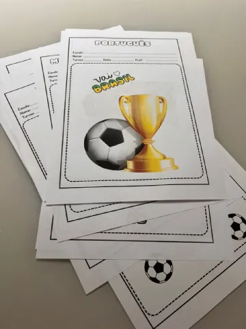Kit Capa Cadernos Tema Copa.do.mundo — capa do material