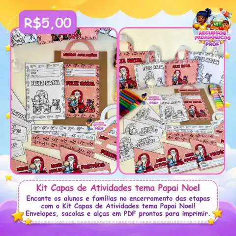 Kit Capas Atividades Papai Noel — capa do material
