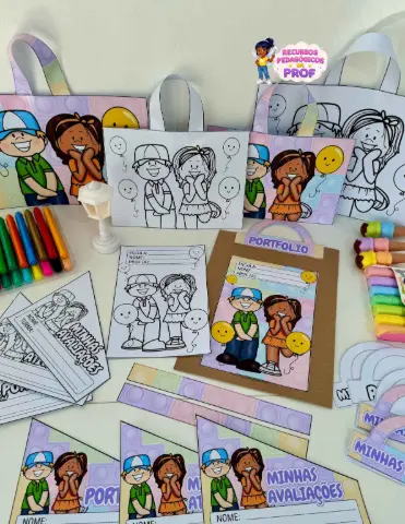 Kit Capas de Atividades tema Festa — amostra 3: Alças para Envelope