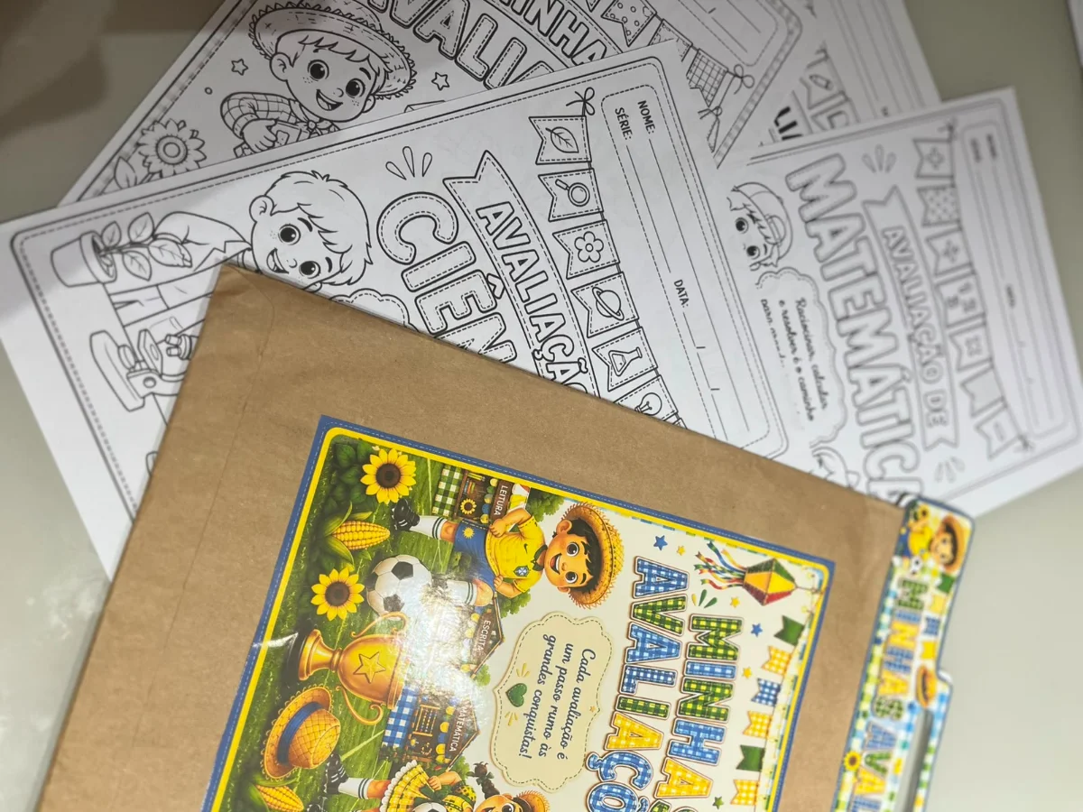 Kit Capas de Avaliações + Alça para Envelope | Festa Junina no Ritmo da Copa — amostra 2: Transforme a entrega das…