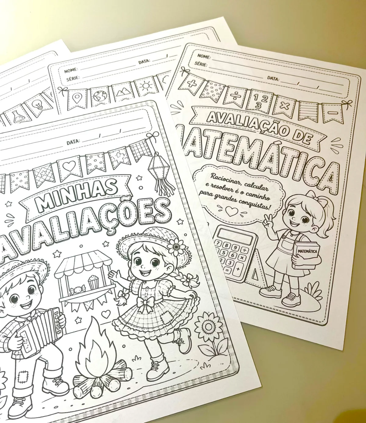 Kit Capas de Avaliações + Alça para Envelope | Festa Junina no Ritmo da Copa — amostra 3: Transforme a entrega das…