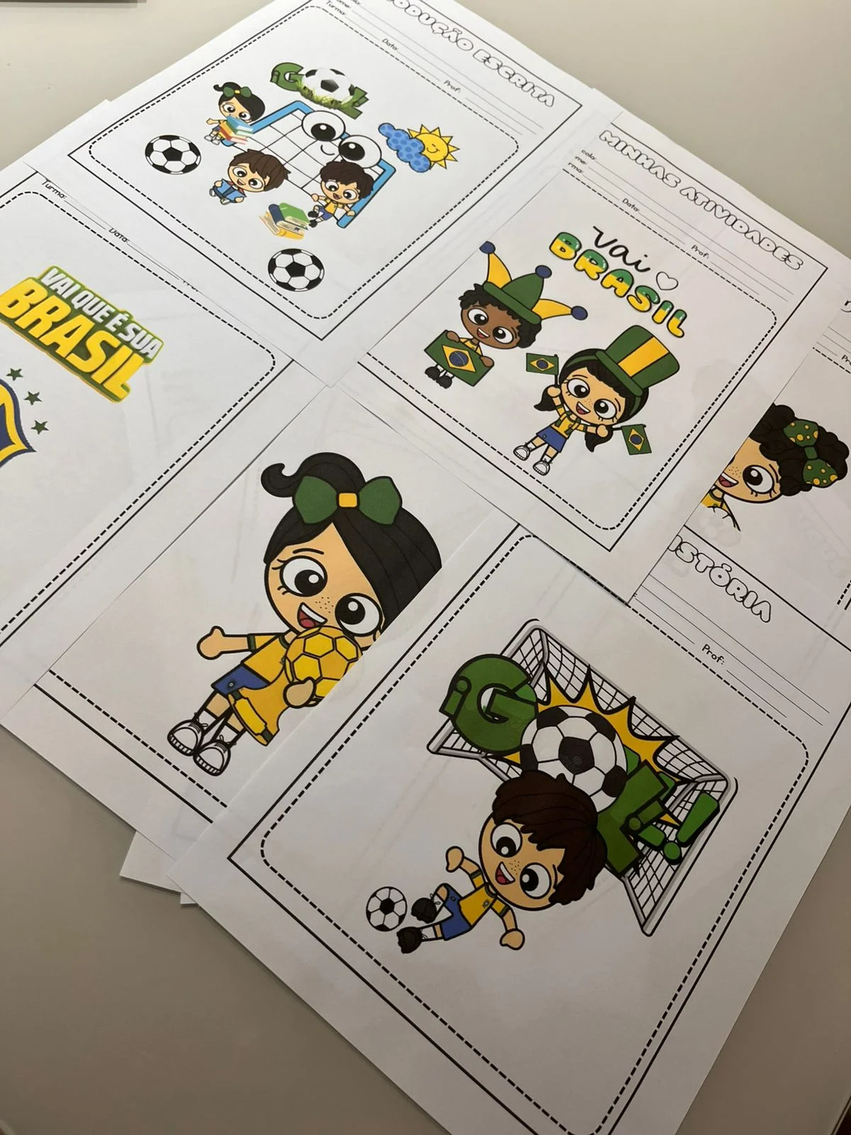 Kit Capas de Caderno - Copa do mundo – PDF para Imprimir — capa do material