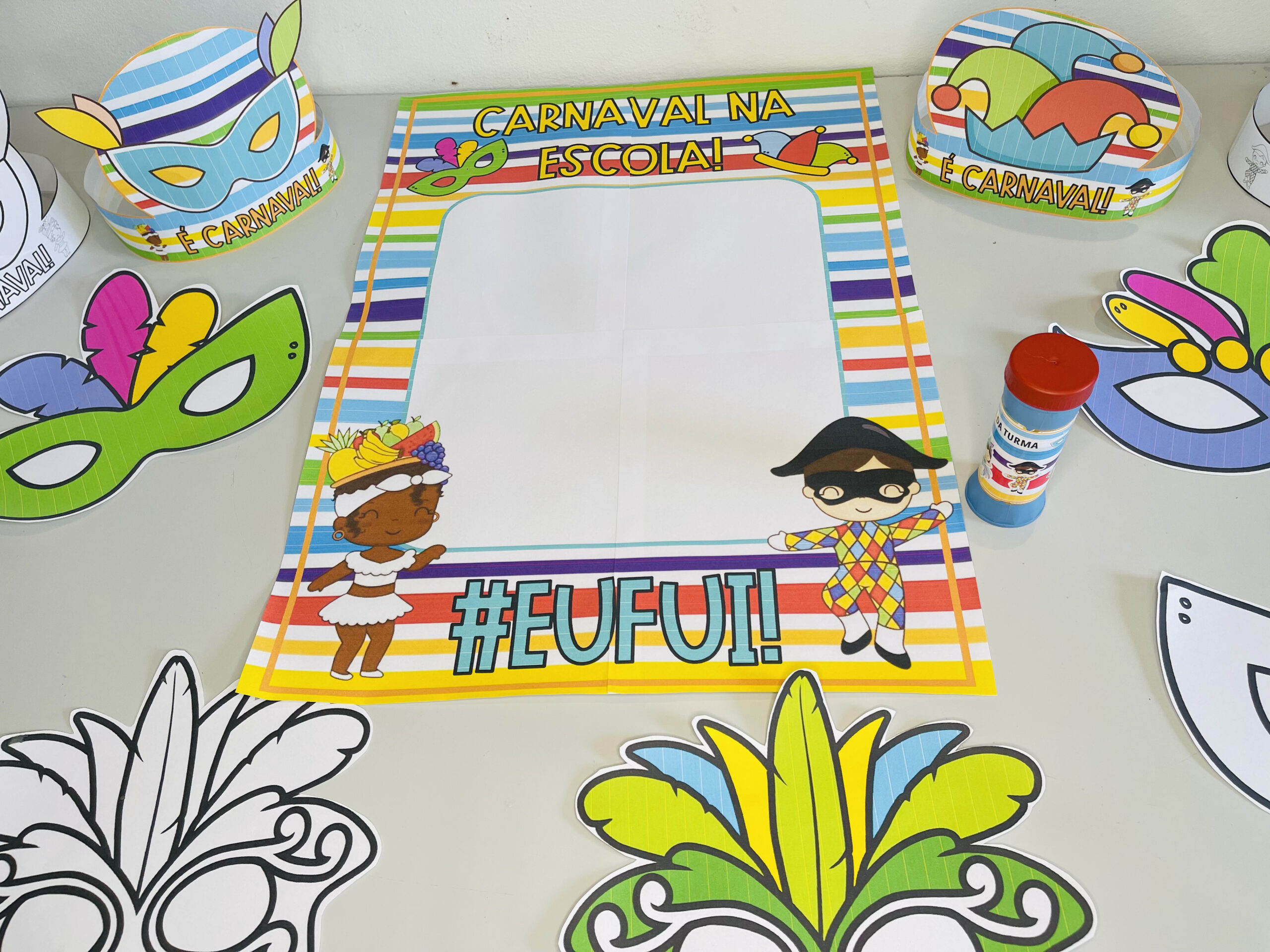 KIT CARNAVAL NA ESCOLA – Deixe a folia ainda mais divertida – PDF para Imprimir — amostra 2: Formato e entrega