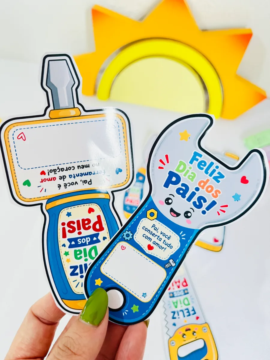 Kit Cartão Ferramentas Dia dos Pais — Datas comemorativas para Educação Infantil: Professoras, olha que lembrancinha…