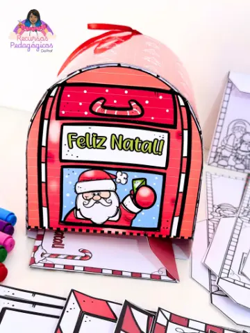 KIT CARTINHAS DE NATAL – UM CORREIO CHEIO DE AFETO! — amostra 2: As crianças escrevem ou desenham mensagens para colegas,…