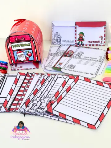 KIT CARTINHAS DE NATAL – UM CORREIO CHEIO DE AFETO! — amostra 3: As crianças escrevem ou desenham mensagens para colegas,…