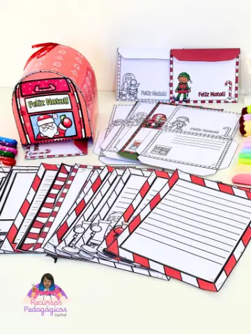 KIT CARTINHAS DE NATAL – UM CORREIO CHEIO DE AFETO! — amostra 4: As crianças escrevem ou desenham mensagens para colegas,…
