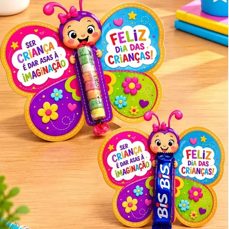 KIT CARTÕES LEMBRANCINHA DIA DAS CRIANÇAS PARA IMPRIMIR — amostra 1: O que está incluso