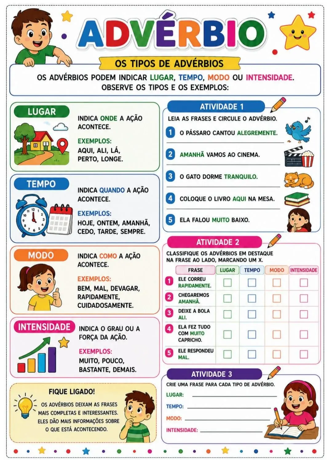 📚✨ KIT COM 10 ATIVIDADES – ADVÉRBIOS E GÊNERO TEXTUAL: TIRINHAS ✨📚 — amostra 4: 📚✨ KIT COM 10 ATIVIDADES – ADVÉRBIOS E…