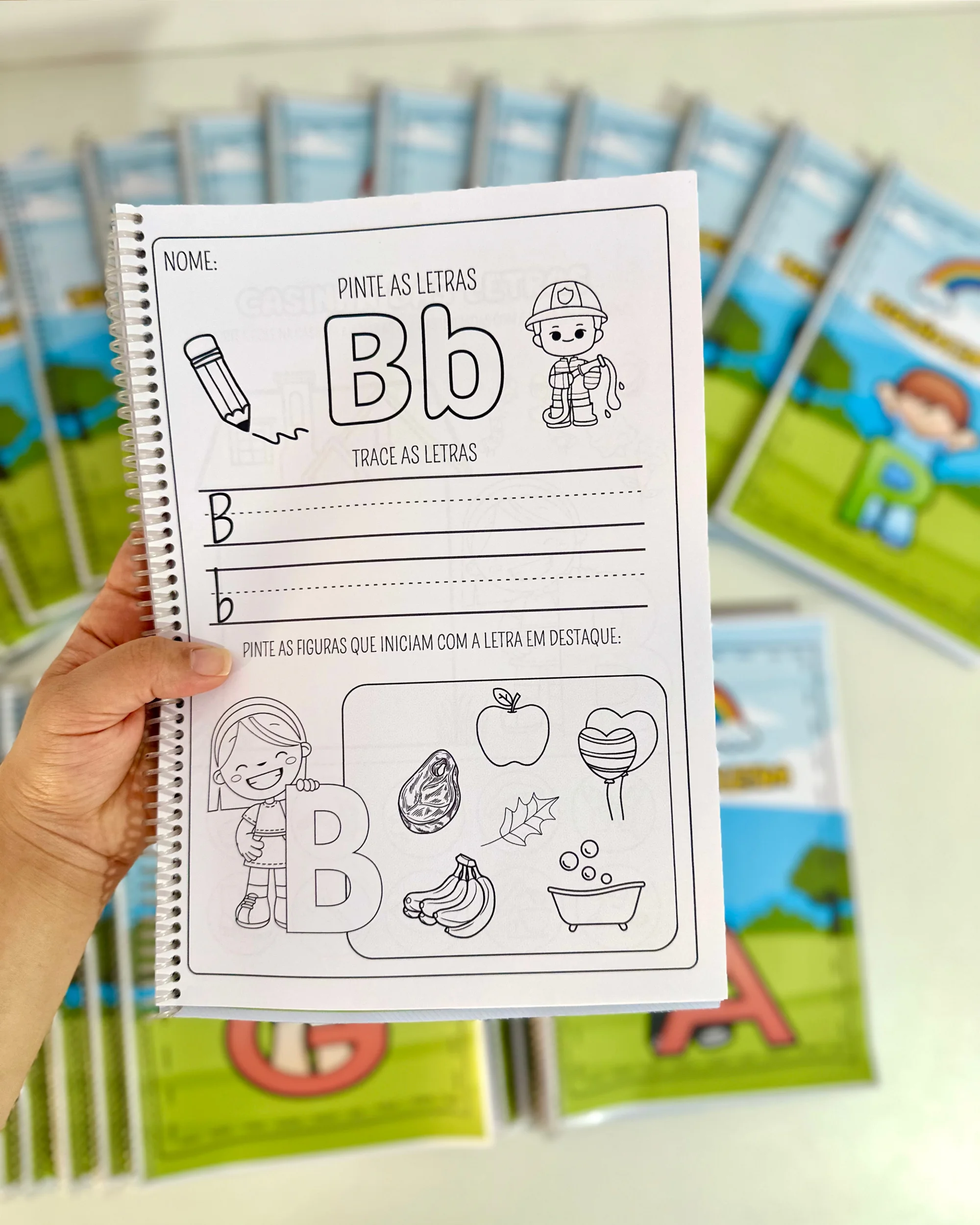 KIT COM 26 APOSTILAS DAS LETRAS DO ALFABETO — amostra 6: Sequência de atividades com todas as letras do alfabeto, incluindo…