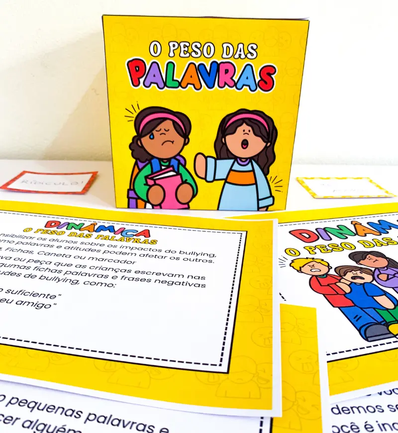 Kit Combate ao Bullying: Respeito e Empatia na Escola — amostra 2: O que vem no material