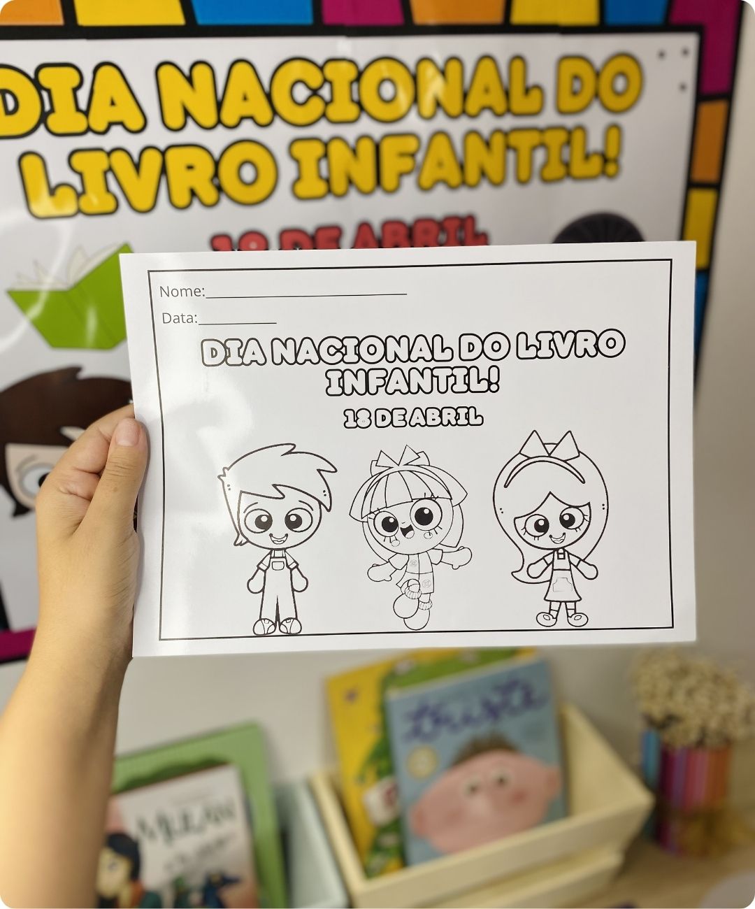 Kit comemorativo de Dia do Livro Infantil para imprimir — amostra 2: Como preparar e aplicar em sala