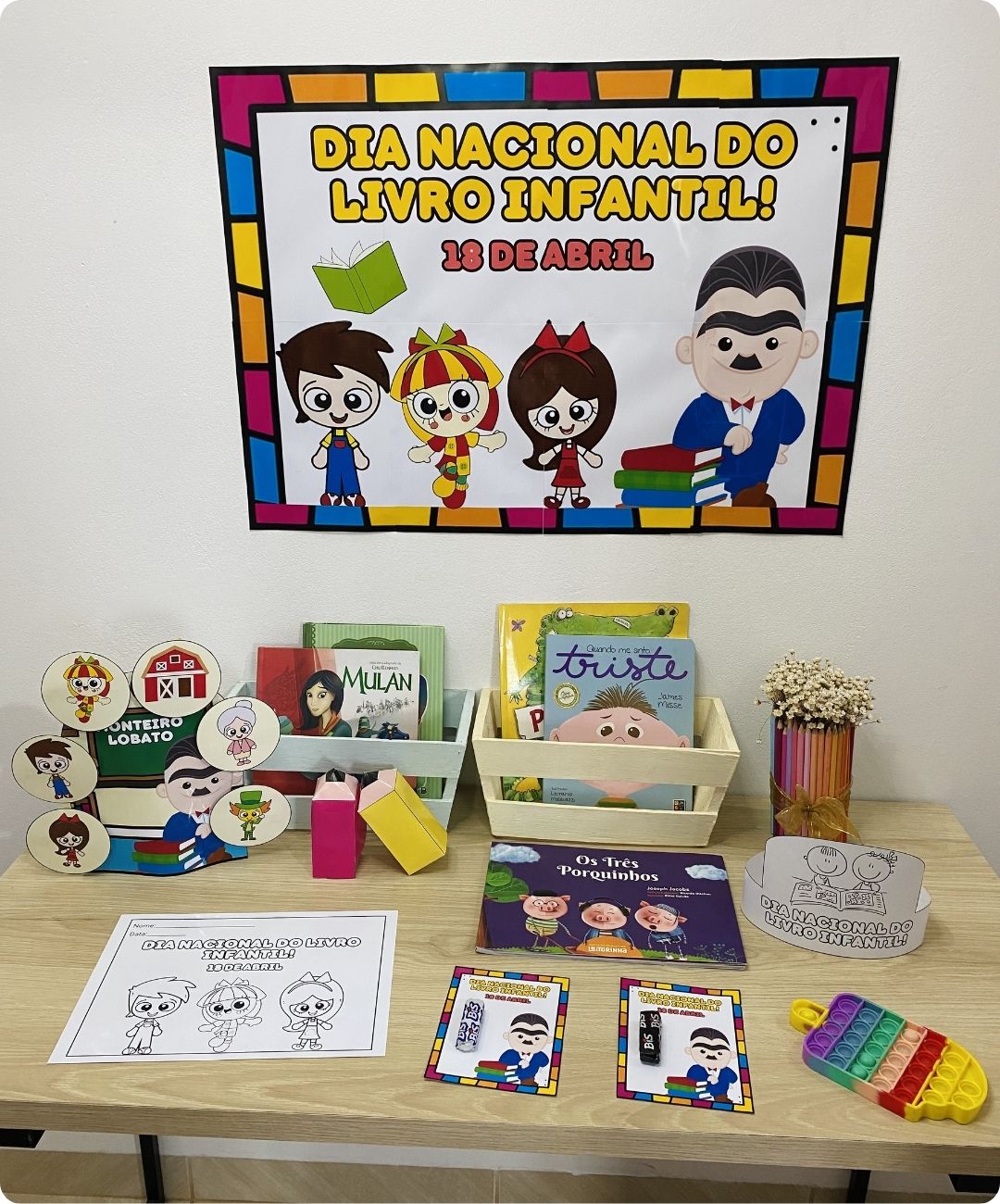 Kit comemorativo de Dia do Livro Infantil para imprimir — amostra 6: Leve a celebração do Dia Nacional do Livro Infantil à…