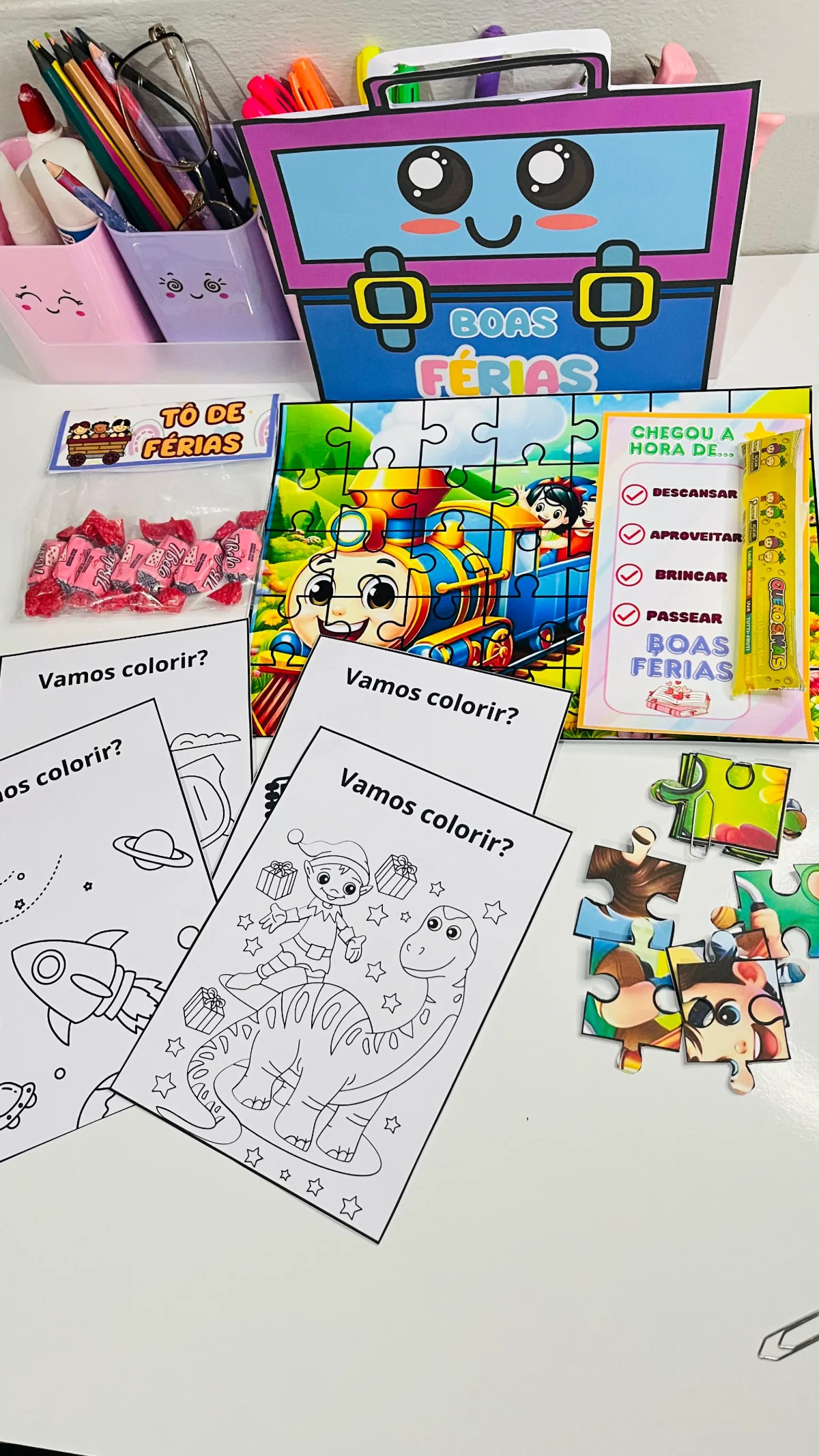 Kit completo Boas férias — amostra 1: Preparamos um arquivo especial recheado de atividades para os pequenos continuarem…