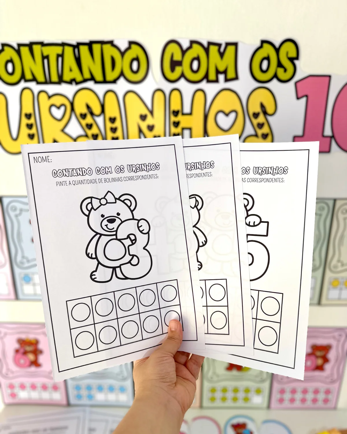 Kit Completo Contando os números com os Ursinhos — amostra 4: O arquivo 'Contando com os Ursinhos' é um recurso ideal para…