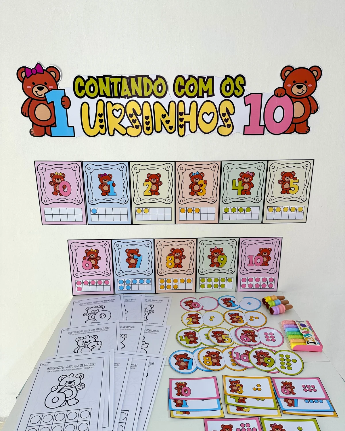 Kit Completo Contando os números com os Ursinhos — Alfabetização para Educação Infantil: O arquivo 'Contando com os…