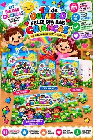 Kit Completo Dia das Crianças 12 de Outubro — capa do material