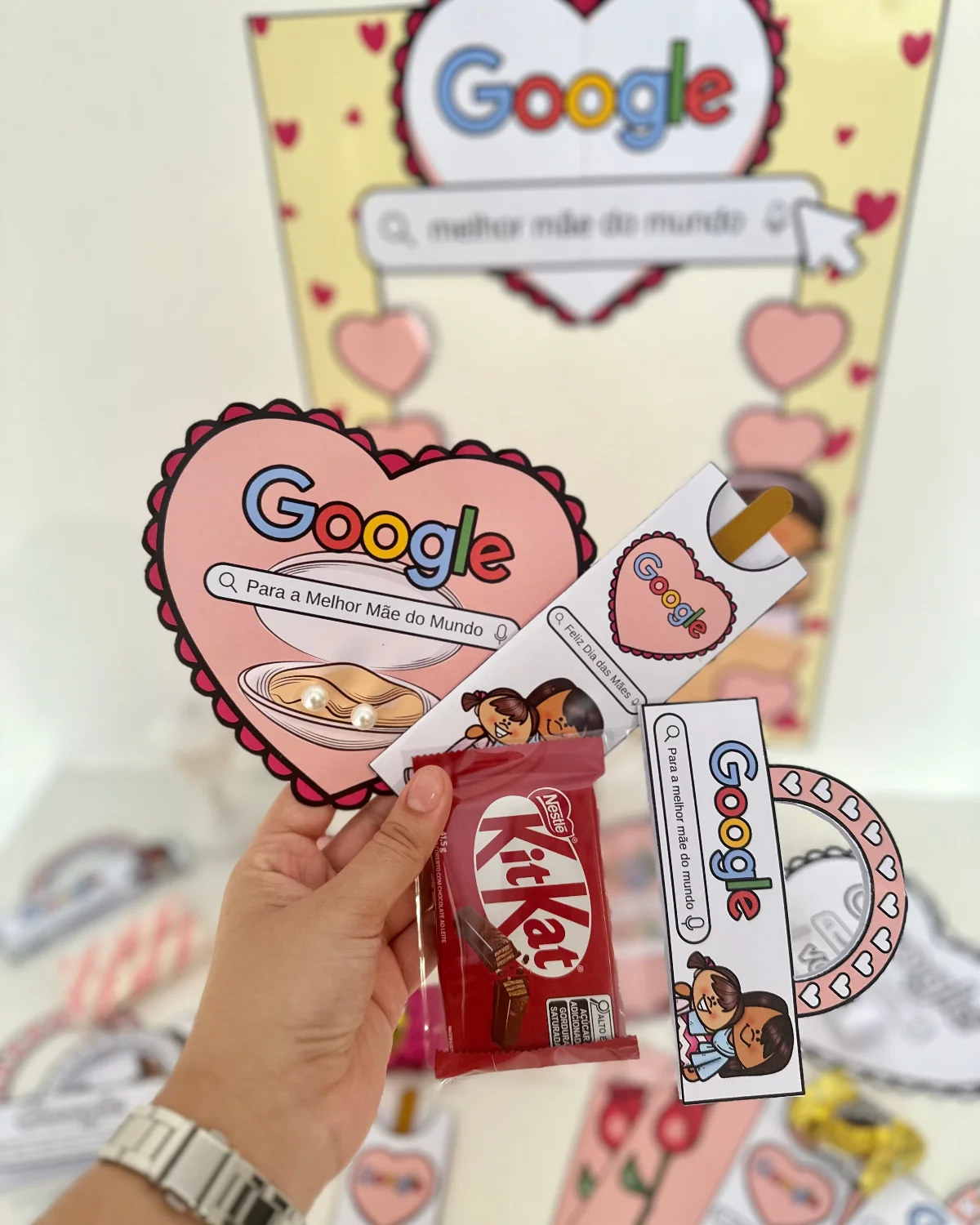 Kit Completo Dia das Mães - Tema Google – Material Pedagógico — amostra 5: Kit Completo Dia das Mães com o tema Google