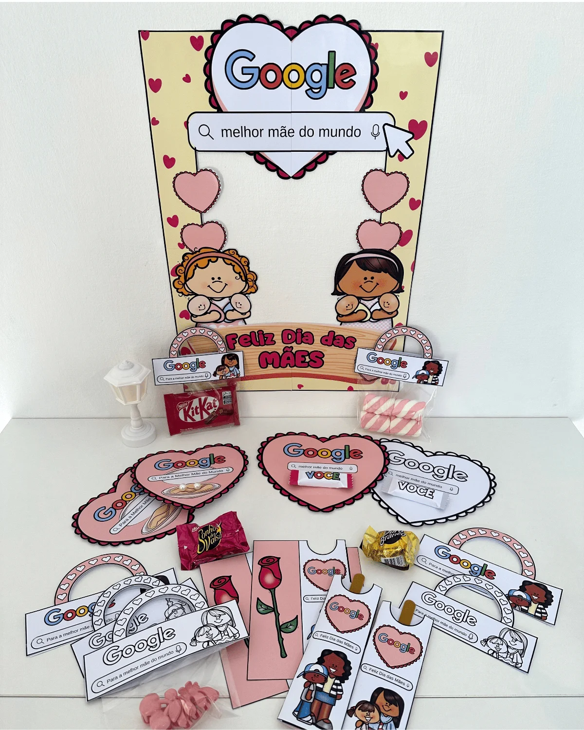 Kit Completo Dia das Mães - Tema Google – Material Pedagógico — amostra 6: Kit Completo Dia das Mães com o tema Google