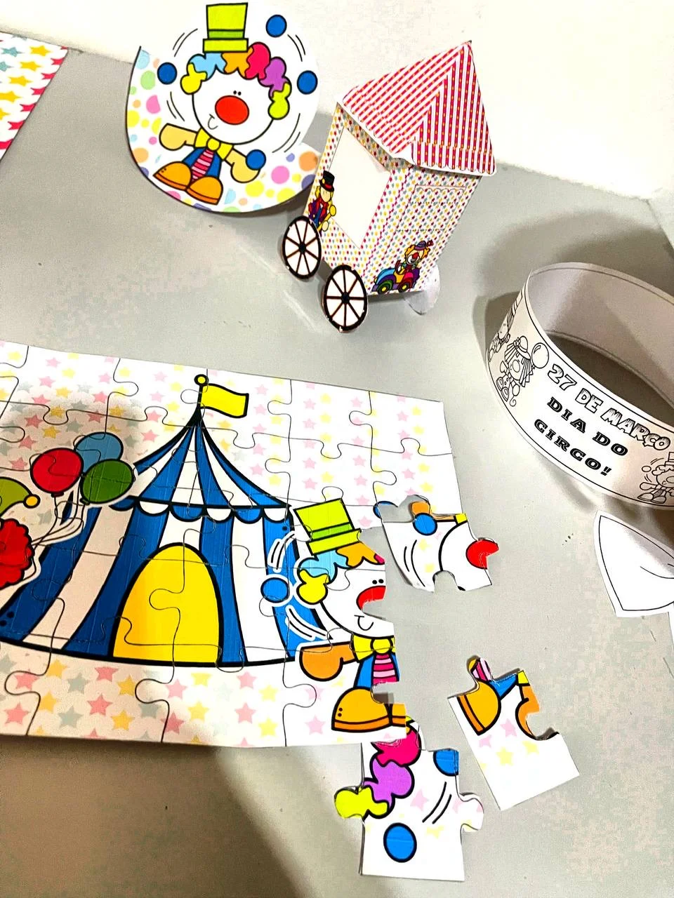 Kit Completo Dia do Circo – Painel, Jogos, Adereços e Atividades — amostra 1: Kit completo para comemorar o Dia do Circo…