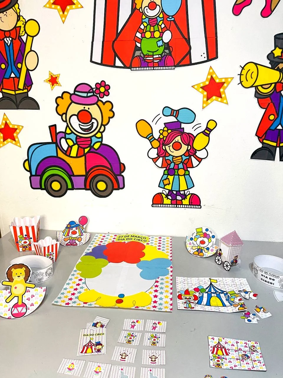 Kit Completo Dia do Circo – Painel, Jogos, Adereços e Atividades — amostra 3: Kit completo para comemorar o Dia do Circo…