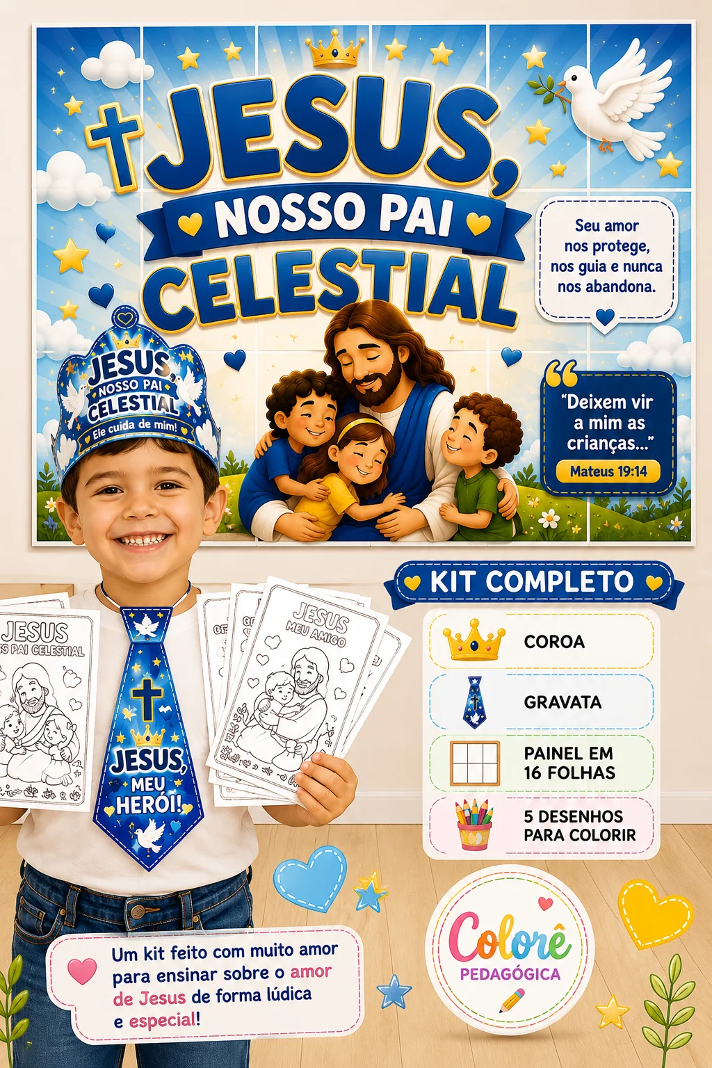 KIT COMPLETO – JESUS, NOSSO PAI CELESTIAL 🌟 — amostra 1: 🌟 KIT COMPLETO – JESUS, NOSSO PAI CELESTIAL 🌟