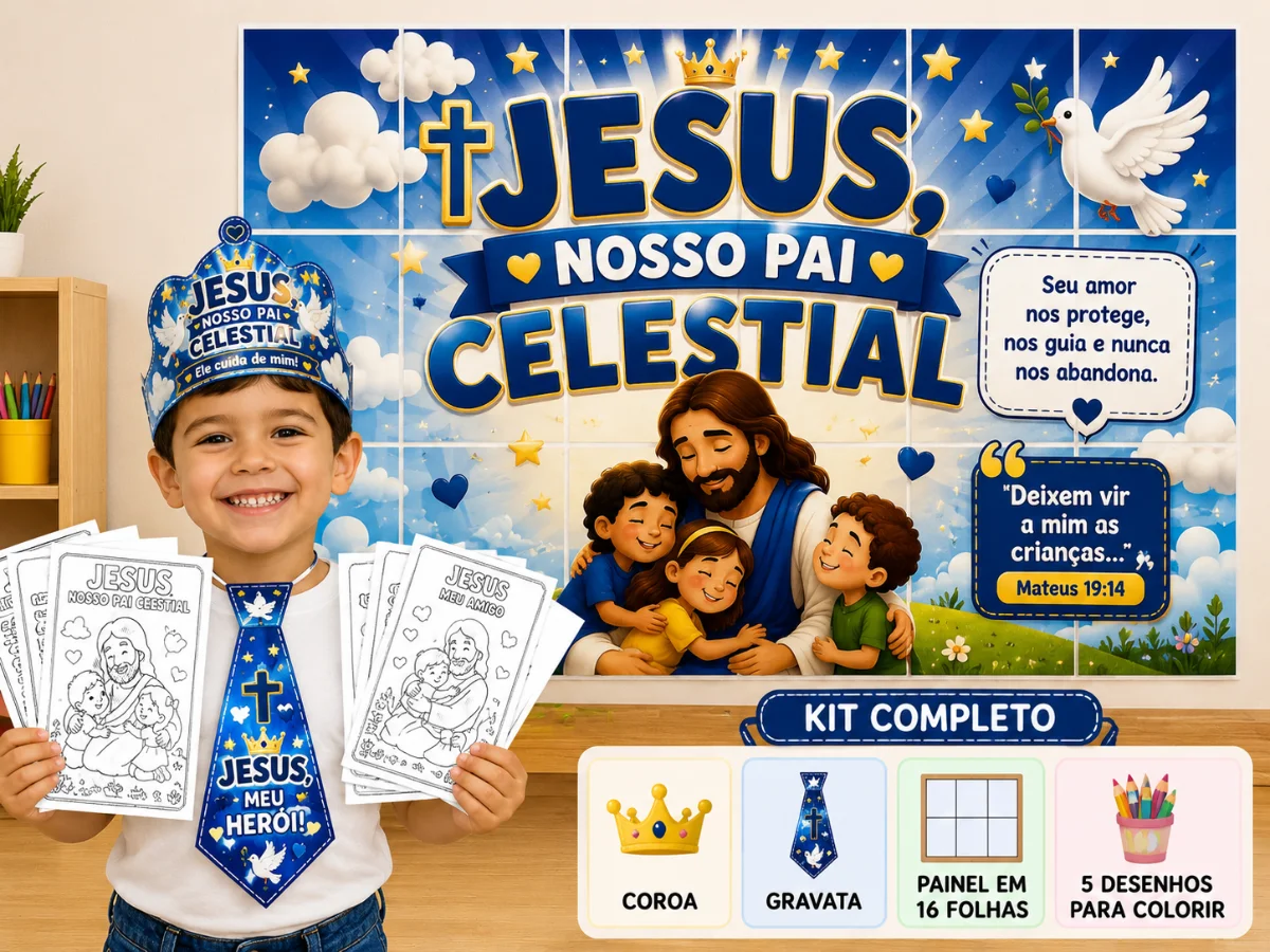 KIT COMPLETO – JESUS, NOSSO PAI CELESTIAL 🌟 — Português para Educação Infantil: KIT COMPLETO – JESUS, NOSSO PAI CELESTIAL…