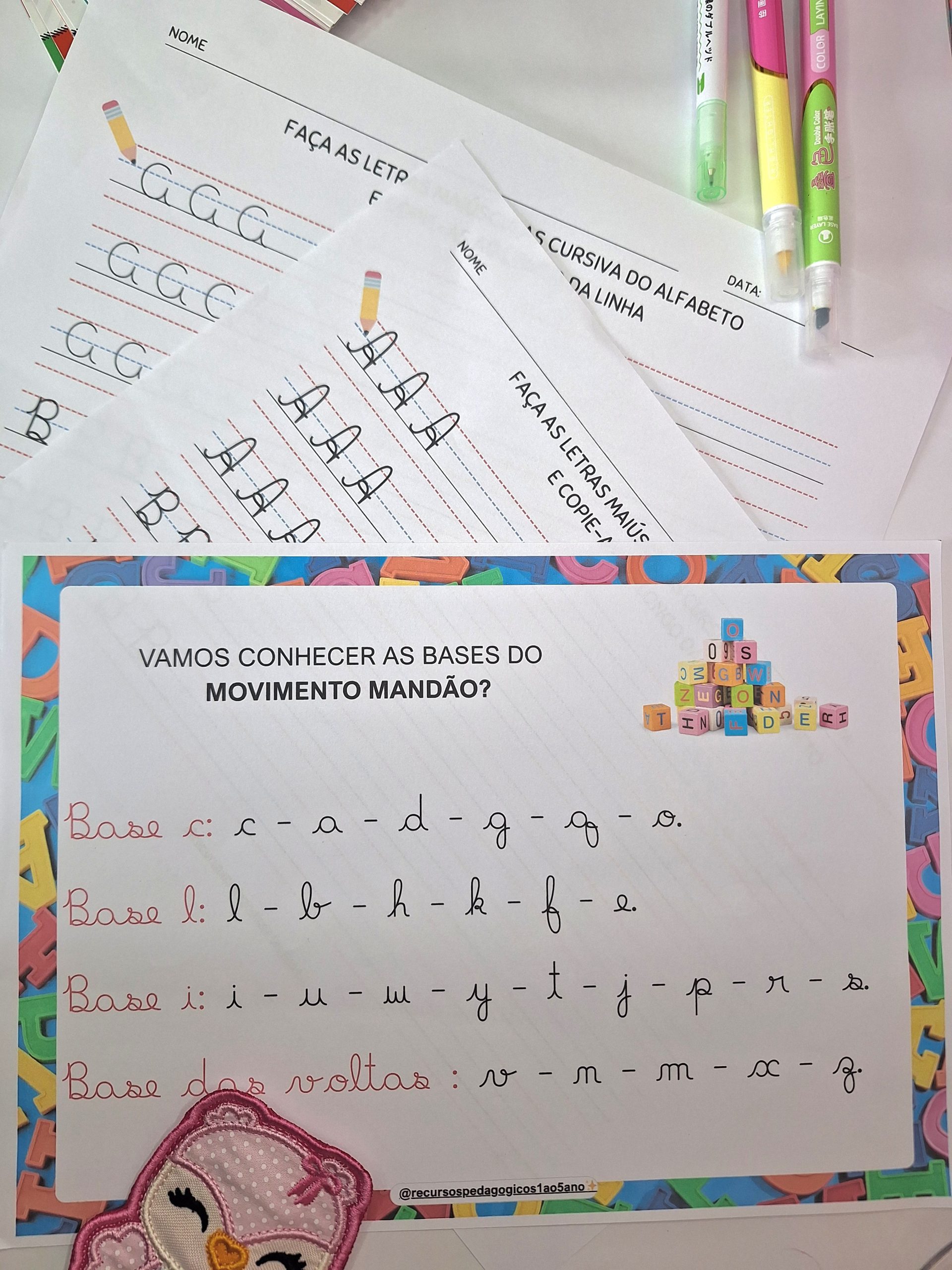 Kit completo letra CURSIVA – PDF para Imprimir | 3º ano — amostra 3: Formato e entrega