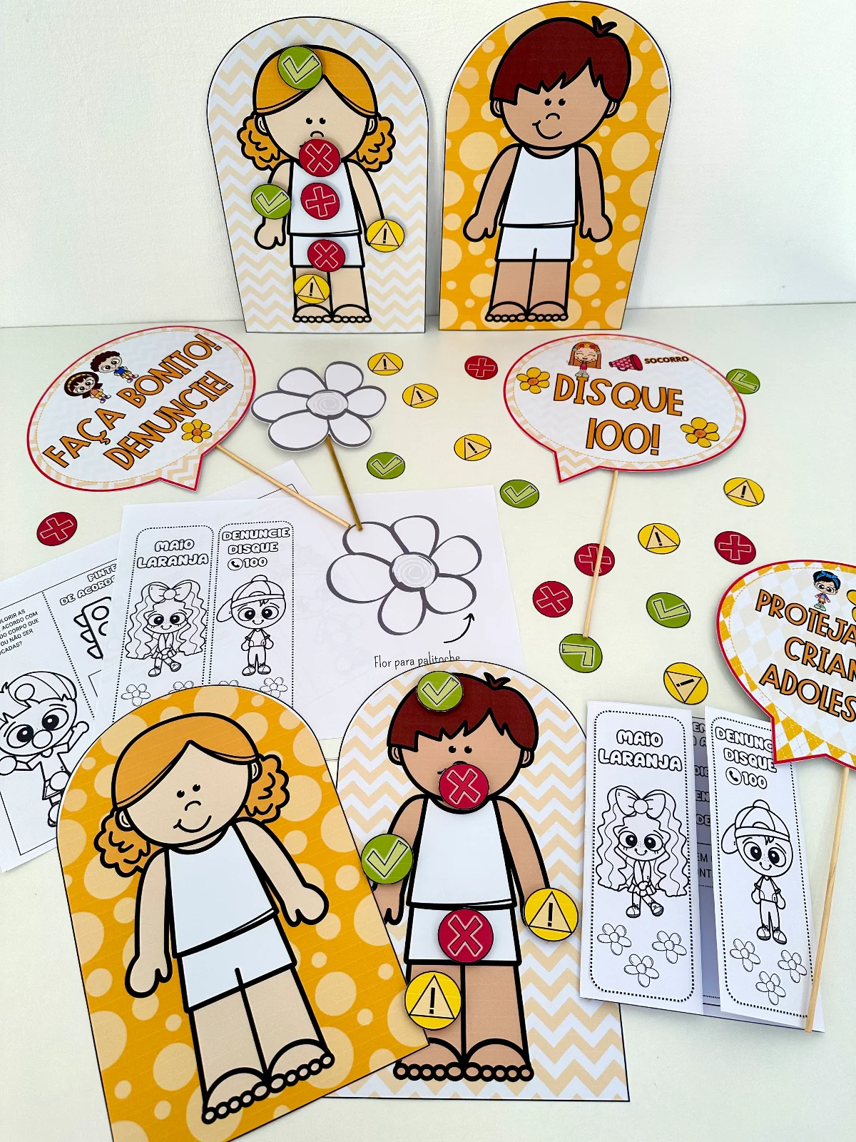 Kit Completo Maio Laranja – PDF para Imprimir — capa do material