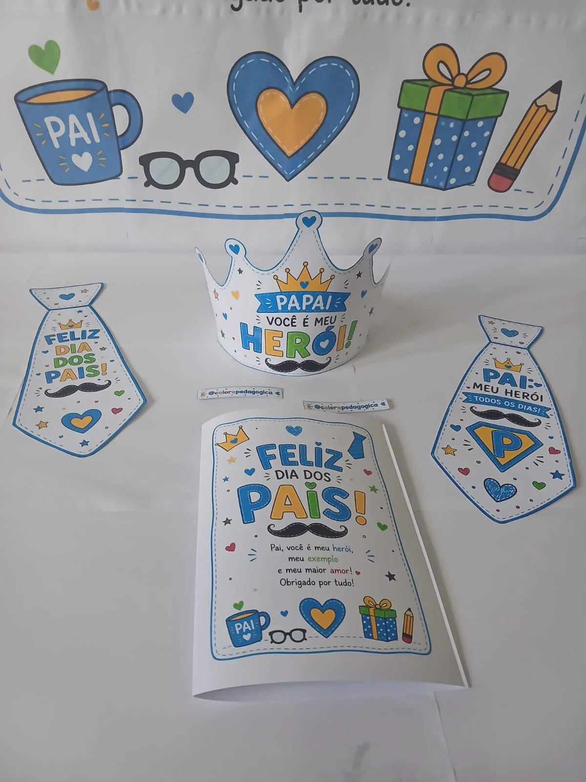 Kit completo Meu pai herói.Painel 16 folhas a4. — amostra 1: Kit completo Meu pai herói