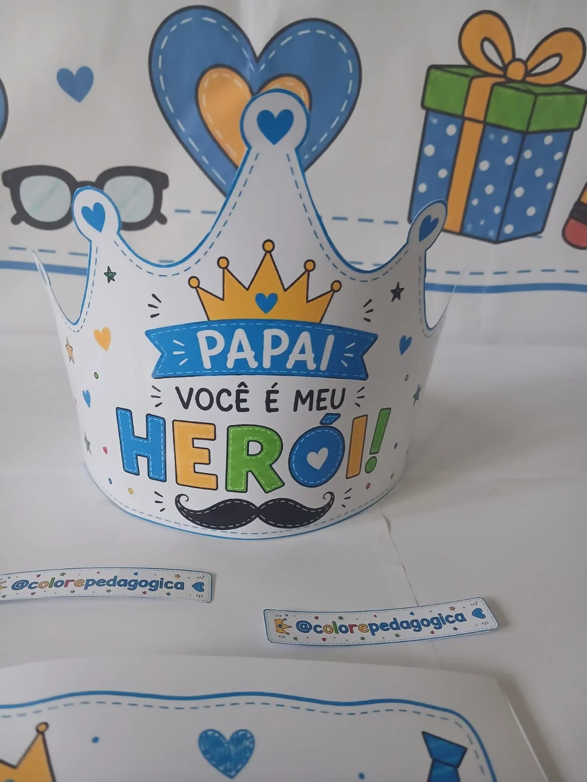 Kit completo Meu pai herói.Painel 16 folhas a4. — amostra 2: Kit completo Meu pai herói