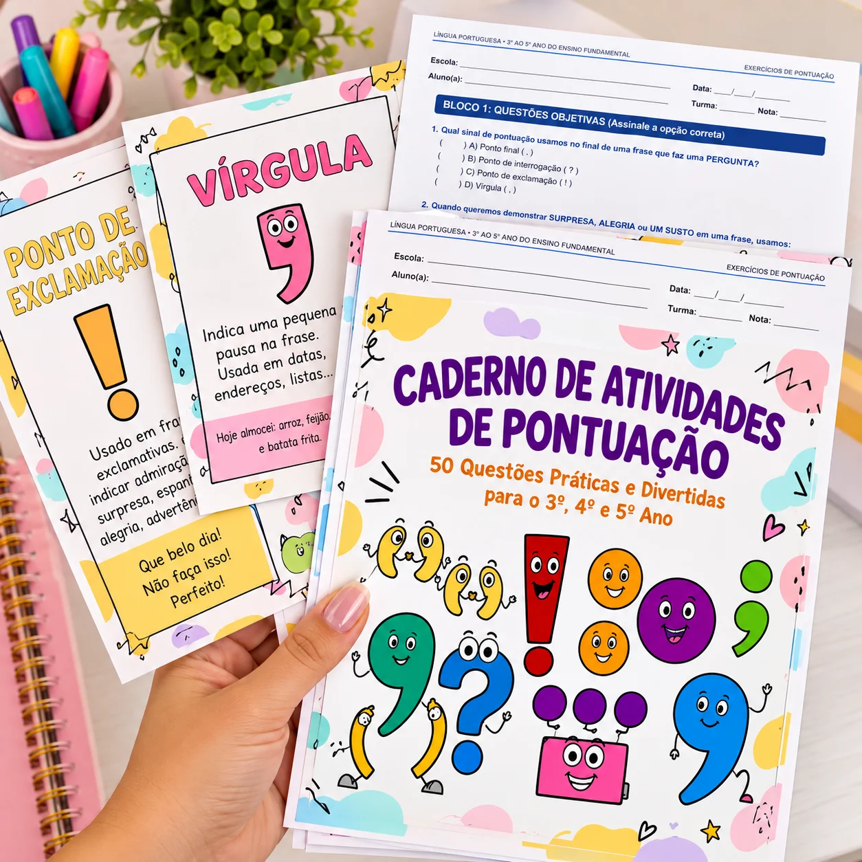 Kit Completo Sinais de Pontuação – 50 Atividades+Recursos|3º ao 5º Ano — amostra 1: Kit Completo Sinais de Pontuação – 3º…