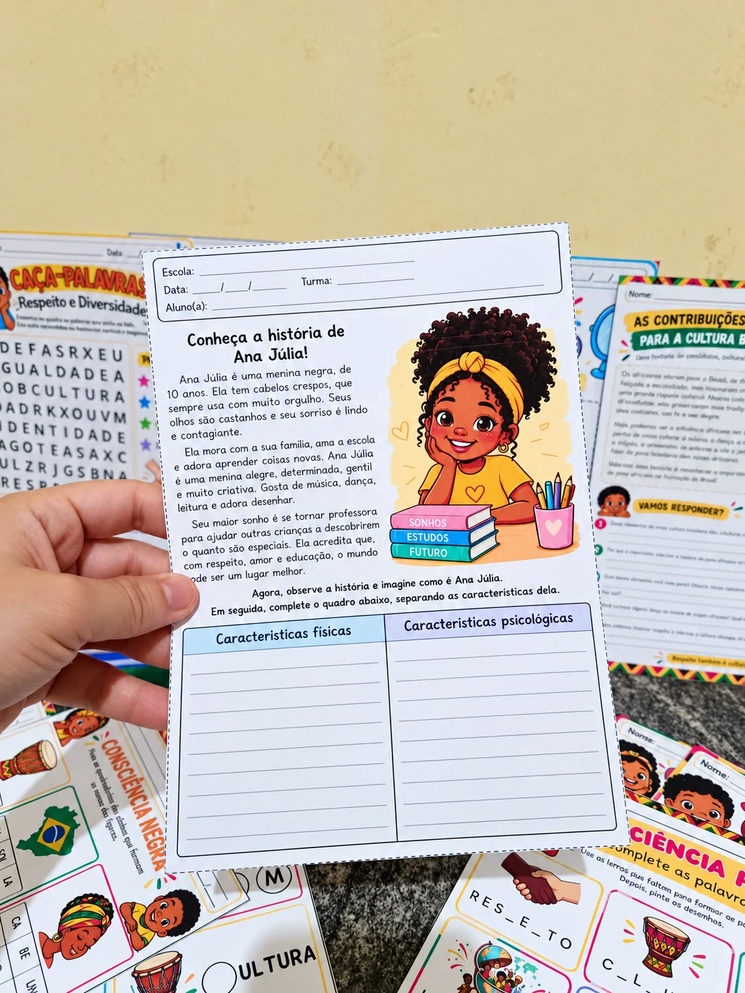 Kit Consciência Negra – 12 Atividades para 1º ao 5º Ano — amostra 3: Habilidades e objetivos pedagógicos