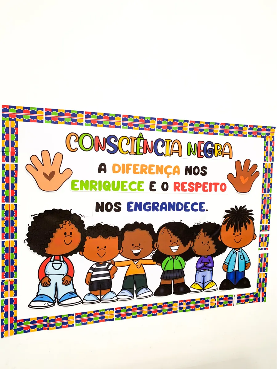 Kit Consciência Negra Completo: Parte 1 e 2 — amostra 4: Kit completo para Consciência Negra com painel, atividades, caixa,…