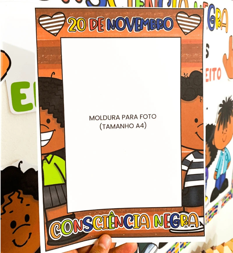 Kit Consciência Negra em PDF para Educação Infantil e Fund I — amostra 5: Aborde a Consciência Negra com recursos visuais,…